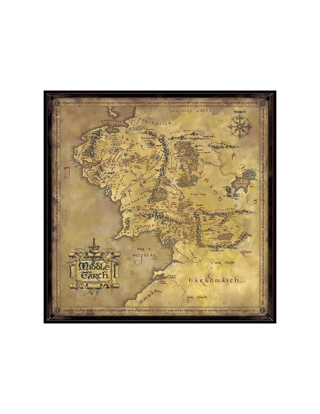 Puzzle 1000pcs The Lord Of The Rings Middle Earth Map Puzzles Games