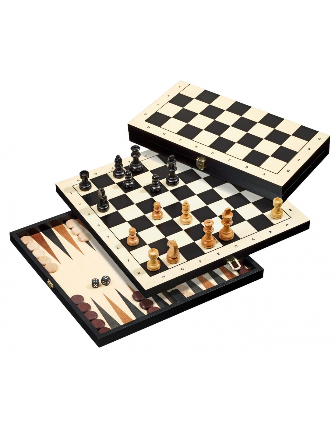 travel chess checkers backgammon set