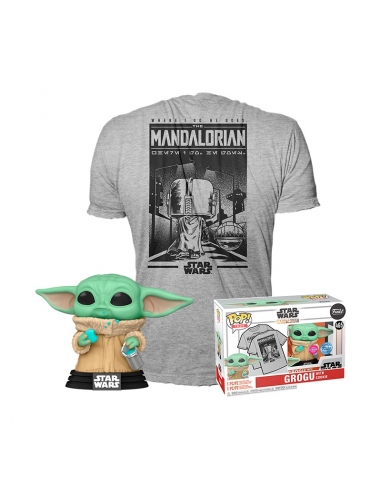 Pop! & Tee The Mandalorian Grogu - M