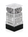 Chessex Opaque 16mm d6 with pips Dice Blocks (12 Dice)- Grey w/black
