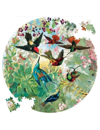 Puzzle Round 500pcs Hummingbirds