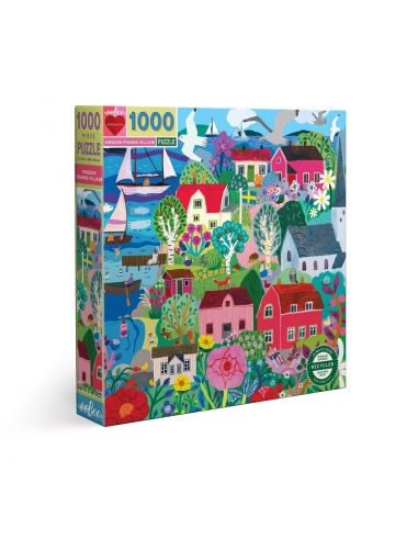 Puzzle 1000pcs Swedish Fishing Village