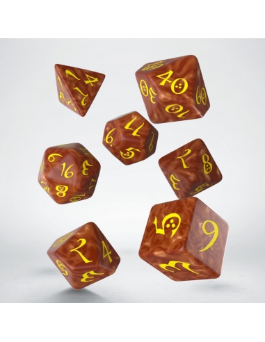 Classic RPG Caramel & yellow Dice Set
