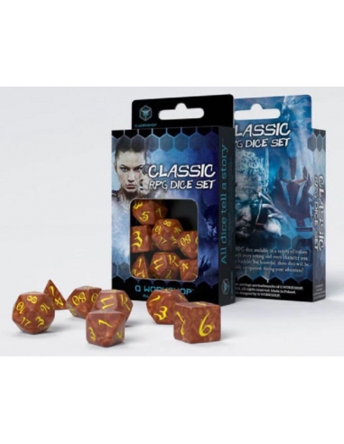 Classic RPG Caramel & yellow Dice Set