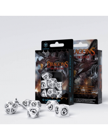 Dragons White & black Dice Set 2