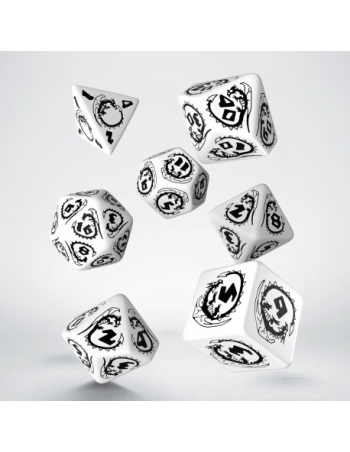 Dragons White & black Dice Set