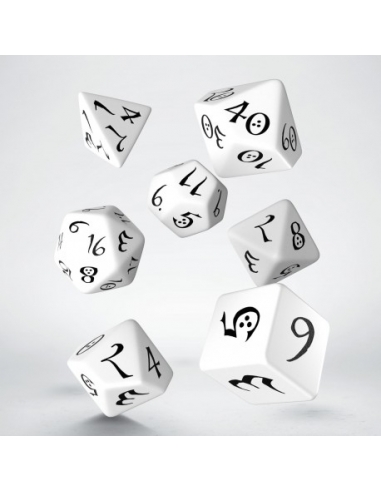 Classic RPG White & black Dice Set