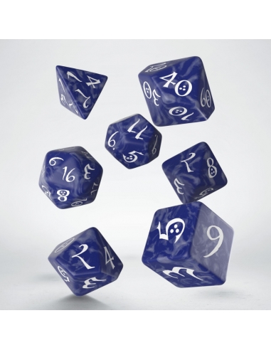 Classic RPG Cobalt & white Dice Set