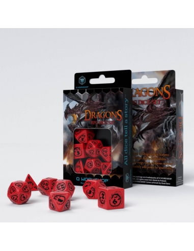 Dragons Red & black Dice Set