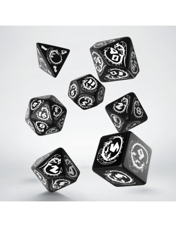 Dragons Black & white Dice Set