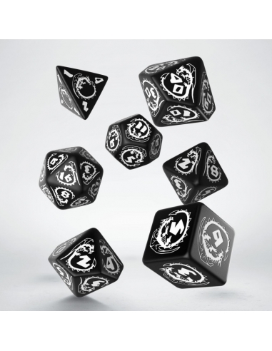 Dragons Black & white Dice Set