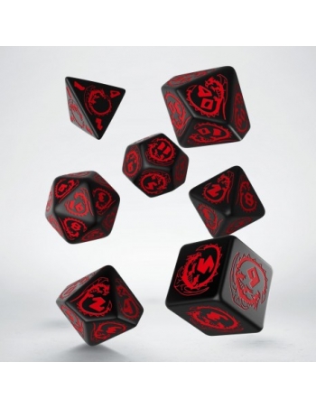 Dragons Black & red Dice Set