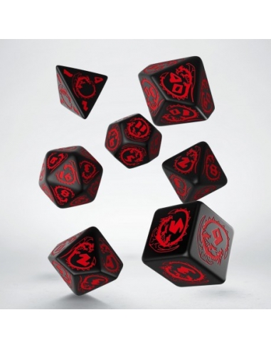 Dragons Black & red Dice Set