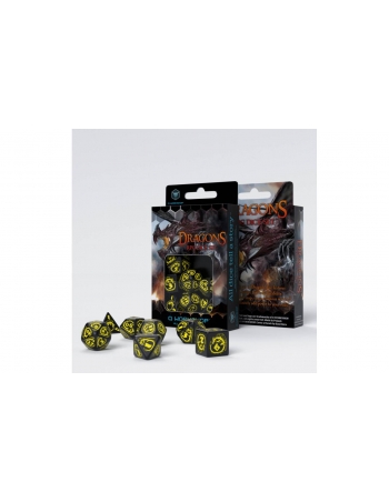Dragons Black & yellow Dice Set 2