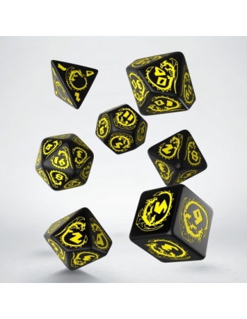 Dragons Black & yellow Dice Set