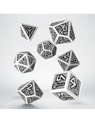 Dwarven White & black Dice Set