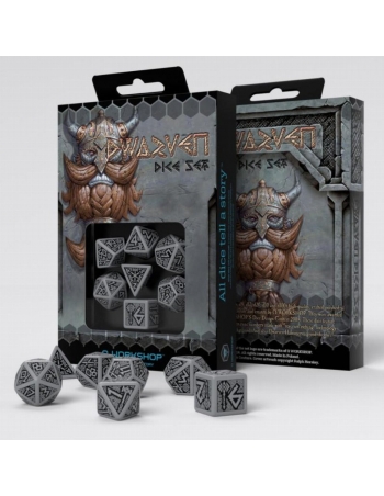 Dwarven Gray & black Dice Set 2