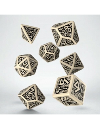 Dwarven Beige & black Dice Set