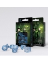 Elvish Translucent & blue Dice Set