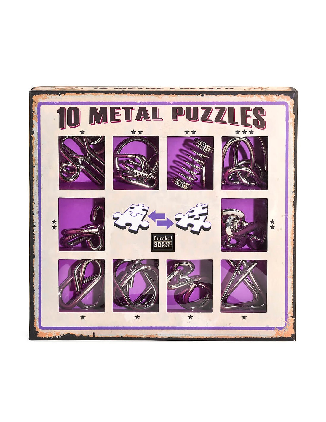 10 Metal Puzzles - Purple Set