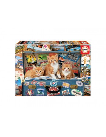 Puzzle 200pcs Travelling Kittens