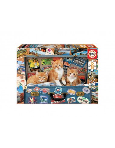 Puzzle 200pcs Travelling Kittens