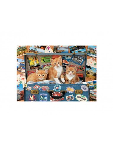 Puzzle 200pcs Travelling Kittens