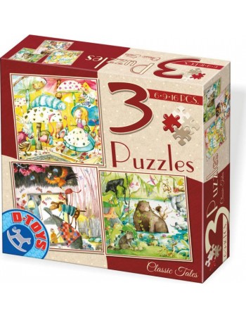 Puzzle 3 in 1 Classic Tales 6-9-16 pcs