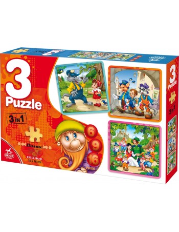 Puzzle 3 in 1 Basme Fairy...
