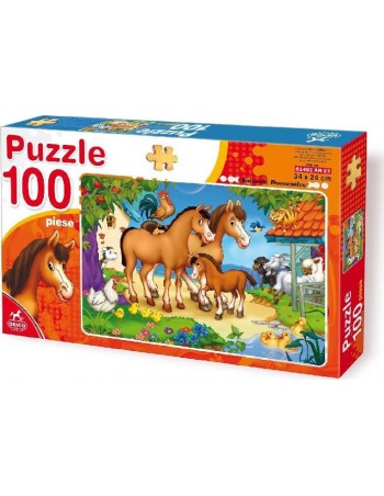 Super Puzzle 100pc Horses Farm