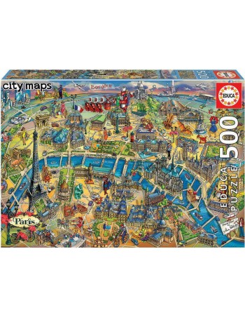 Puzzle 500pc Paris Μap