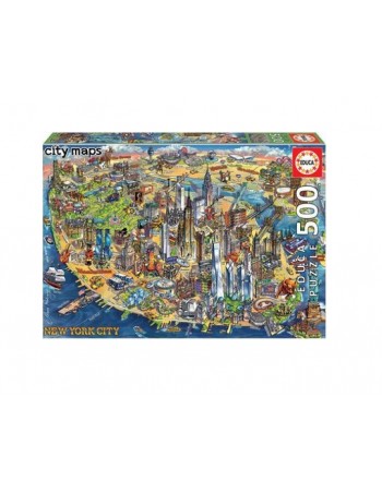 Puzzle 500pc New York City Μap