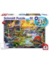 Puzzle 60pcs - Dinosaurs + figurines