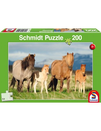 Puzzle 200pcs - Horse Family