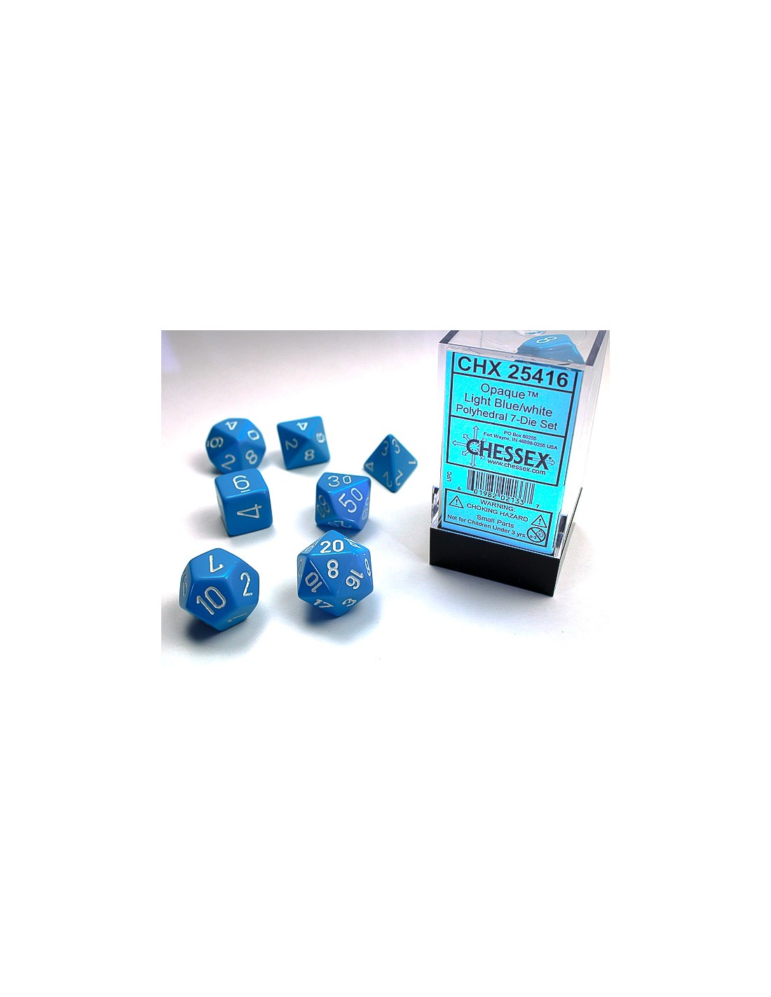 Dnd Dice Set-Chessex D&D Dice-16Mm Opaque Light Purple And White Plastic Polyhed 