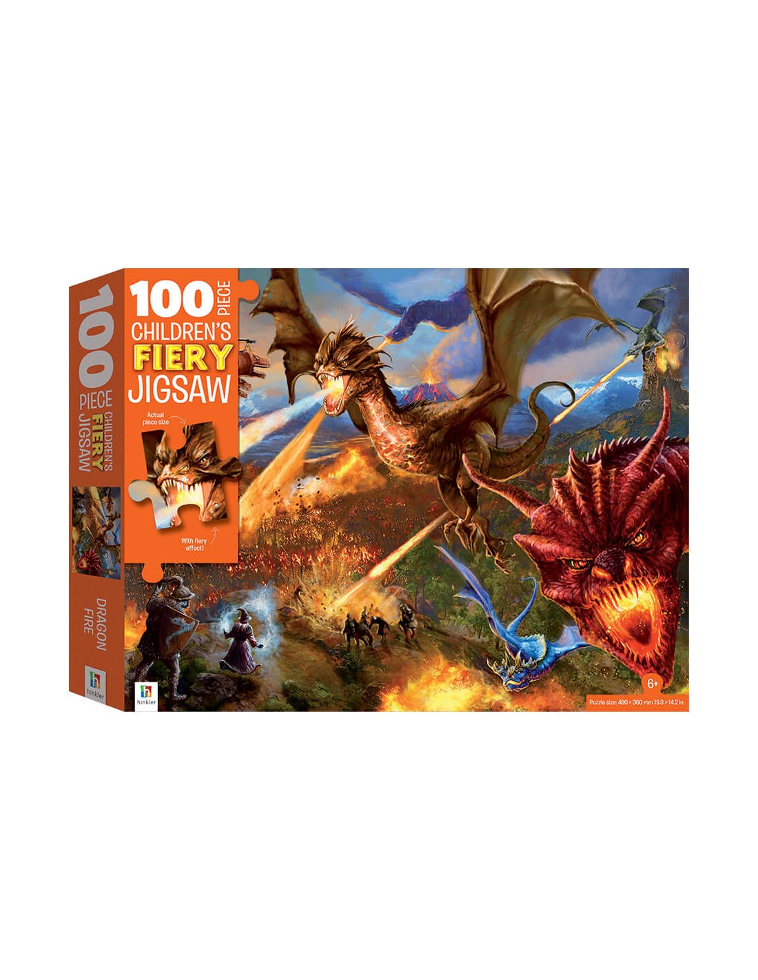 Puzzle 100pcs Touch and Feel: Dragons Fiery