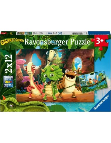 Puzzle 2x12 pcs Gigantosaurus