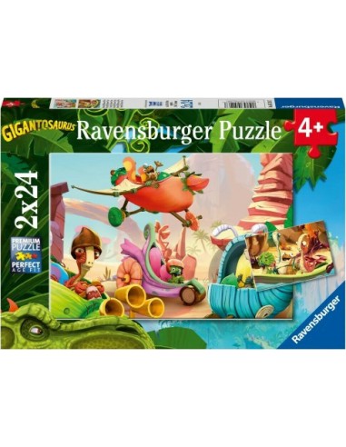 Puzzle 2x24 pcs Gigantosaurus