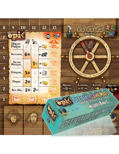 Tiny Epic Pirates Player Mat Sets