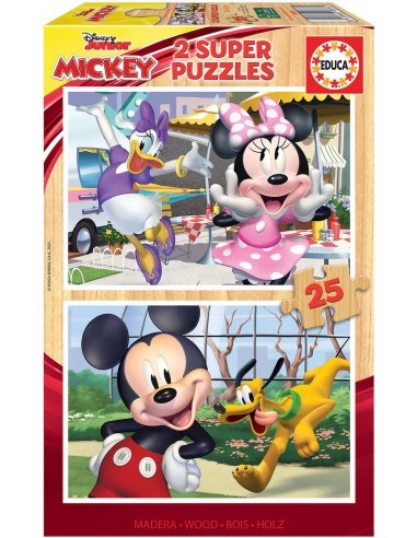 Puzzle Wooden 2x25pcs Mickey & Friends