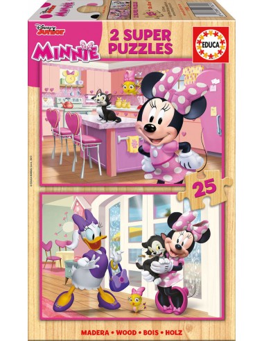 Παζλ Ξύλινο 2x25 κομμάτια Minnie Happy Helpers