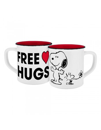 Peanuts enamel look Free Hugs κεραμική κούπα