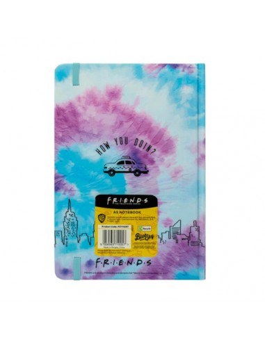 Friends A5 Casebound Notebook Purple Tie Dye