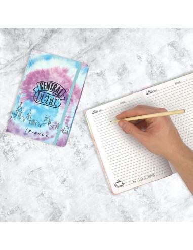 Friends A5 Casebound Notebook Purple Tie Dye