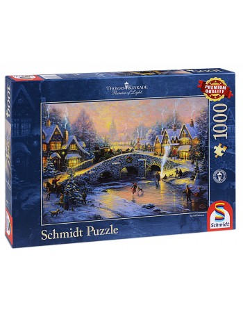 Puzzle 1000pcs Kinkade Spirit of Christmas