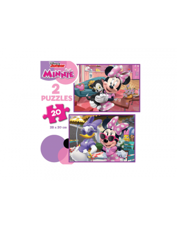 2 puzzles de 20 pieces - minnie, puzzle