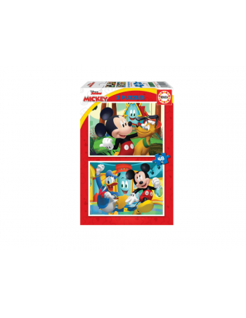 Puzzle 2x48pcs Mickey Mouse Fun House