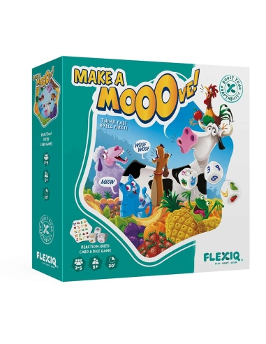 FlexiQ Dice and Card Game "Make a Mooove!"