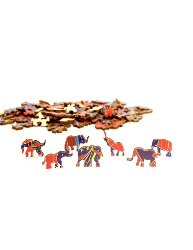 Rainbow Wooden Puzzle – Elephant