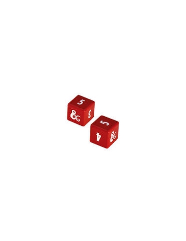 Heavy Metal Red and
White D6 Dice Set for Dungeons
& Dragons